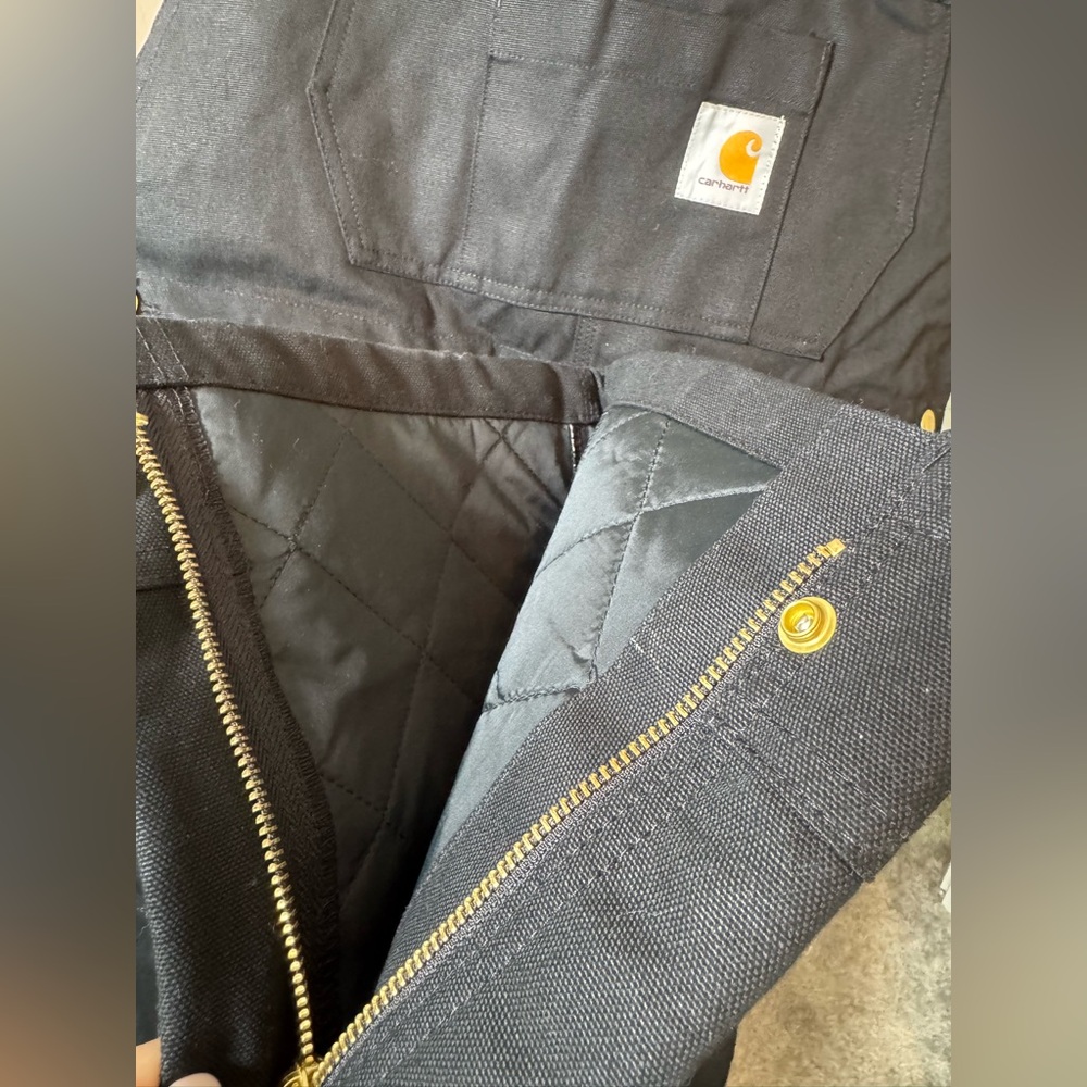 Carhartt Firm Duck Insulated Bib Overall - Black - Picture 7 of 7